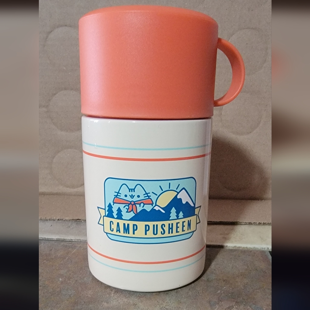 Camp Pusheen Hot/cold Travel Thermos W/spoon